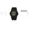 Casio G-Shock GD-350-1B Men's Digital Watch Black Vibrating Alarm Waterproof