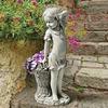 Creative Flower Girl Garden Figurine Vivid Waterproof Hand-cast