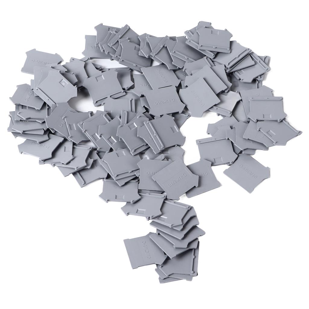 100 шт. Клеммные разделительные пластины PA66 DIN-рейка Клеммный блок Торцевая крышка Разделительная перегородка для UK3N UK5N UK6N