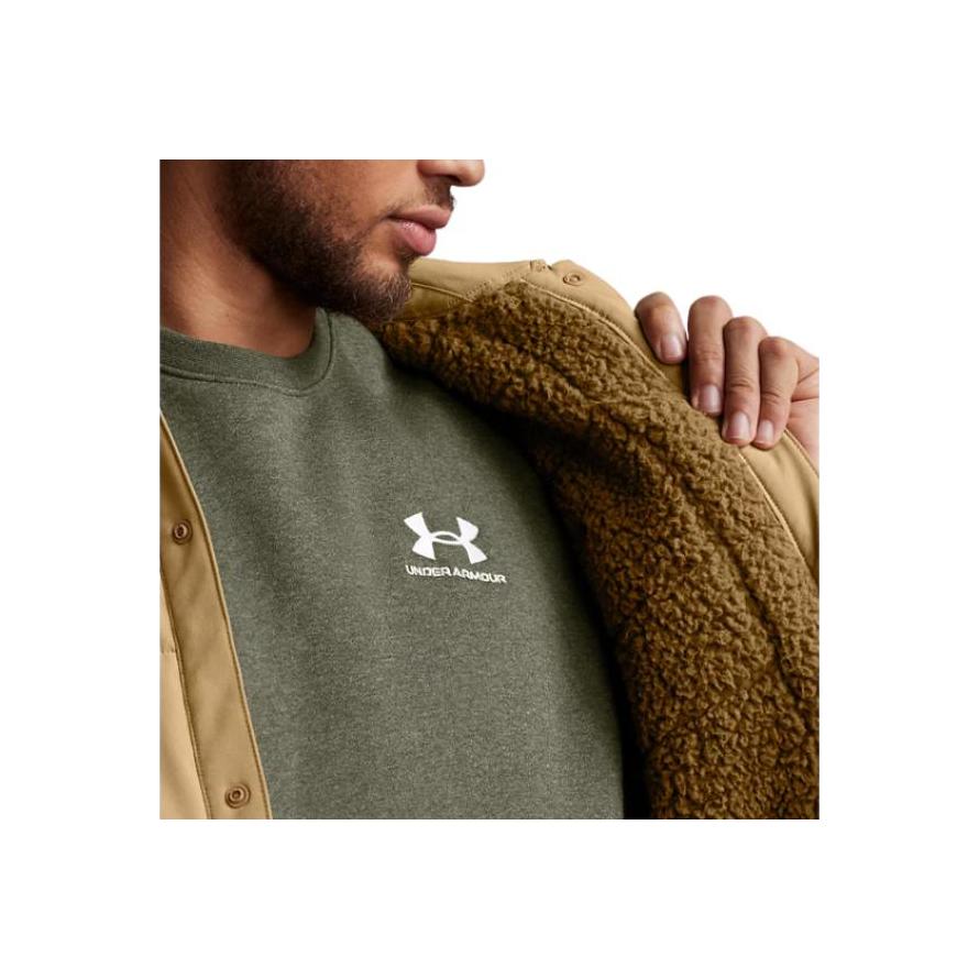 Under Armour Expanse Storm стеганая винтажная дышащая водонепроницаемая свободная однотонная уличная повседневная спортивная рубашка-поло куртка мужская куртка 1387030-263