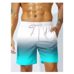 Beach Shorts, Informal Hawa Style Trend Steps for Outdoor Summer Clothing Printed Shorts