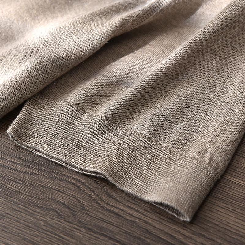 Men's Mulberry Silk & Cashmere Blend Round Neck T-Shirt