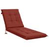 Sun Lounger Cushion GEMERT 100percent Polyester Red 190 X 50 X 9 Cm