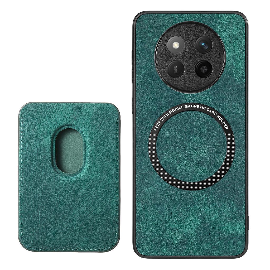 For Honor X60 Pro 5G/Honor Magic7 Lite 5G/Honor X9c 5G Case Compatible with MagSafe Leather Back Cover with Detachable Card Holder