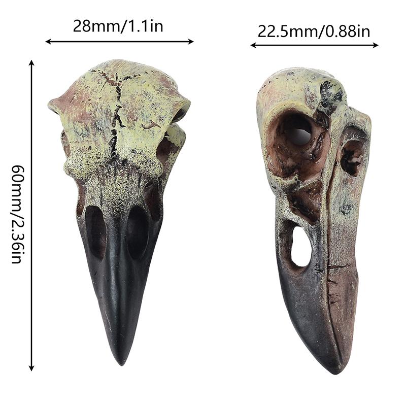 [LA]1Pc Crow Skull Pendant For Adult Halloween Goths Jewelry Resin Raven Skull Pendant Party Decorations Novelty Jewelry Gift