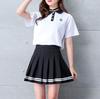 Детская плиссированная юбка, короткая юбка с высокой талией, корейская юбка средней длины, весенне-летняя студенческая антилегкая однотонная короткая юбка