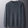Pure Wool Men's Wool Sweater Fall and Winter Simple Casual Knit Sweater Man