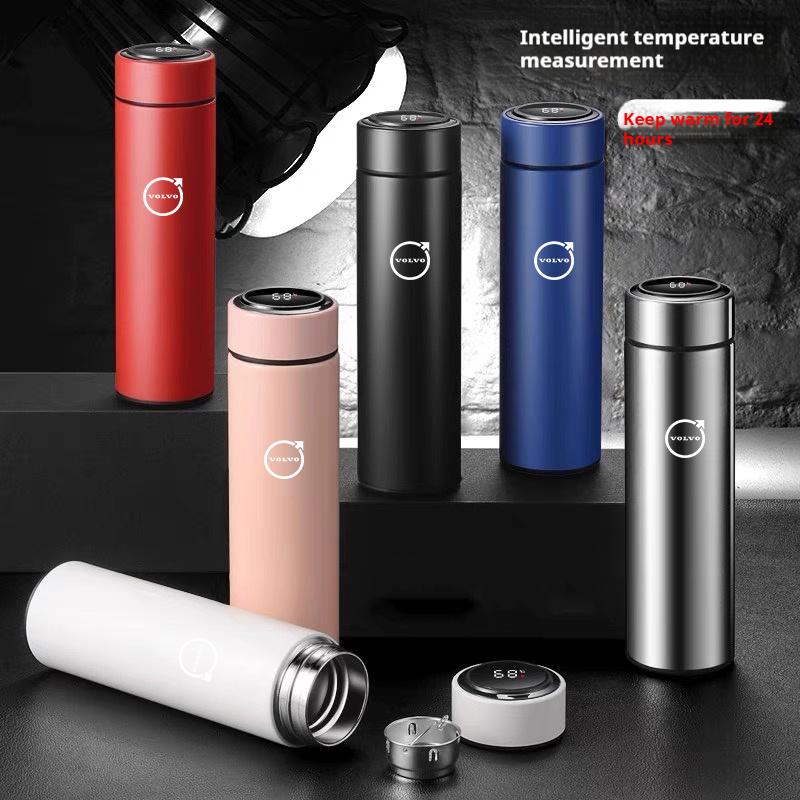 Car Vacuum Cup Thermos Mug Temperature Display Coffee Cup Applicable to Volvo XC40 XC70 XC90 C30 C70 S40 S60 S80 S90 V40 V50 V70 ari123