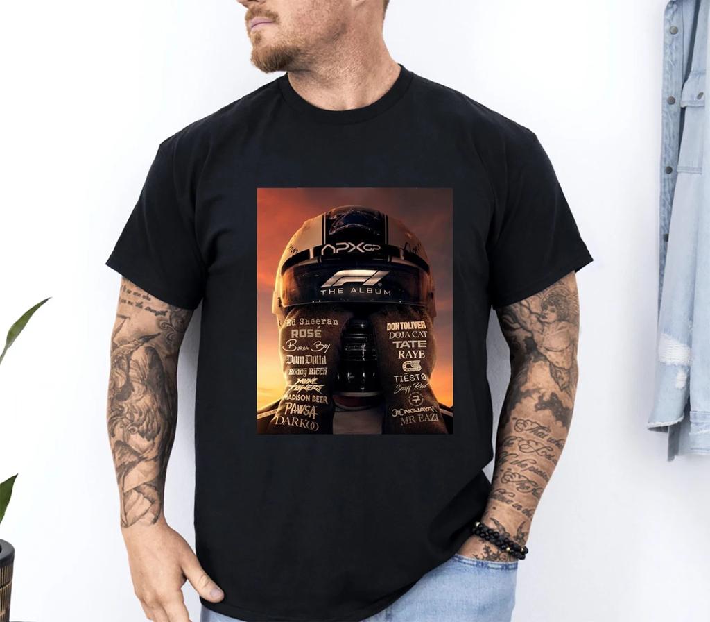Горячий F1 Фильм 27 июня 2025 F1 Альбом Ed Sheeran Rose Don Toliver Футболка Высококлассная Роскошь Для Мужчин и Женщин Топ Y2k