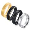 Tungsten Steel Ring Black Tungsten Steel 5mm Black Gold Graduation Season Ring