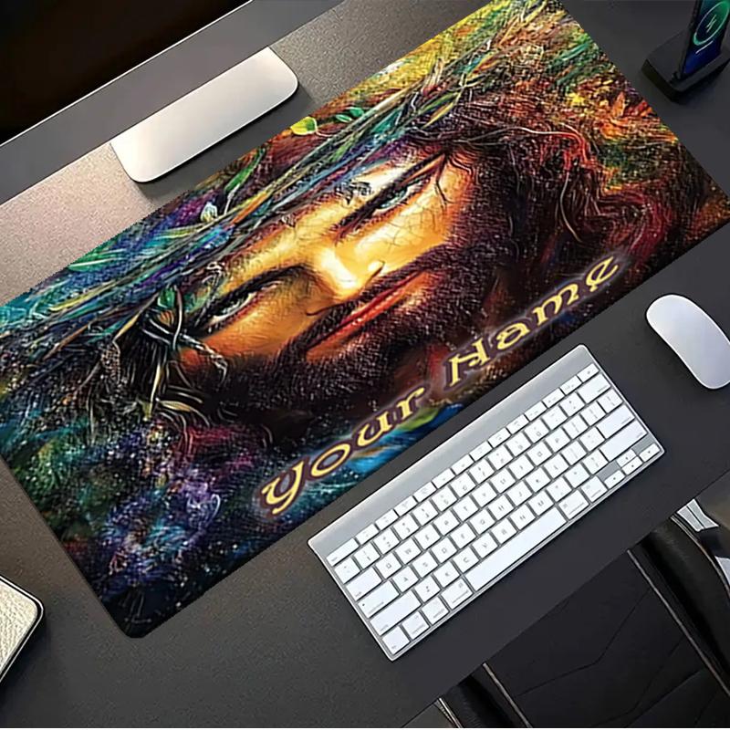 1PC Custom Name Eternal Light Faith Mouse pad, keyboard and mouse desk pad, for computer notebook Birthday Gift For Any Room Or Office