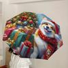 1pc Christmas Corgi Celebration Umbrella with Plastic Handle,Suitable for All Seasons Home Travel Outdoor UmbrellaDD223