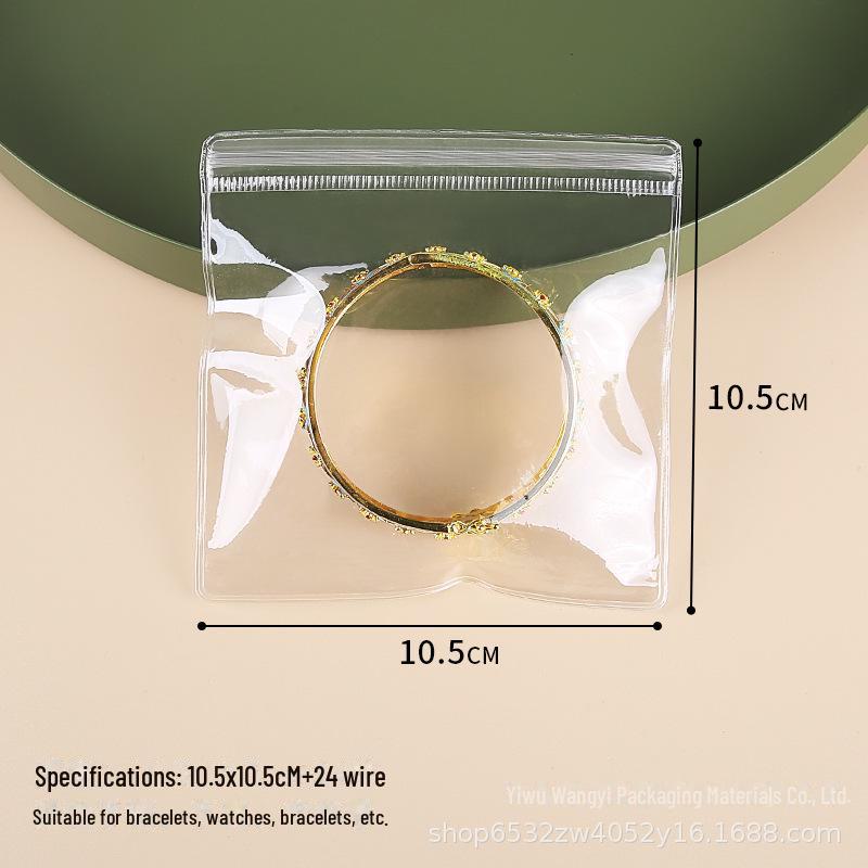 Плотный ПВХ прозрачный мешок для хранения ювелирных изделий с застежкой-молнией - антиокислительный для сережек