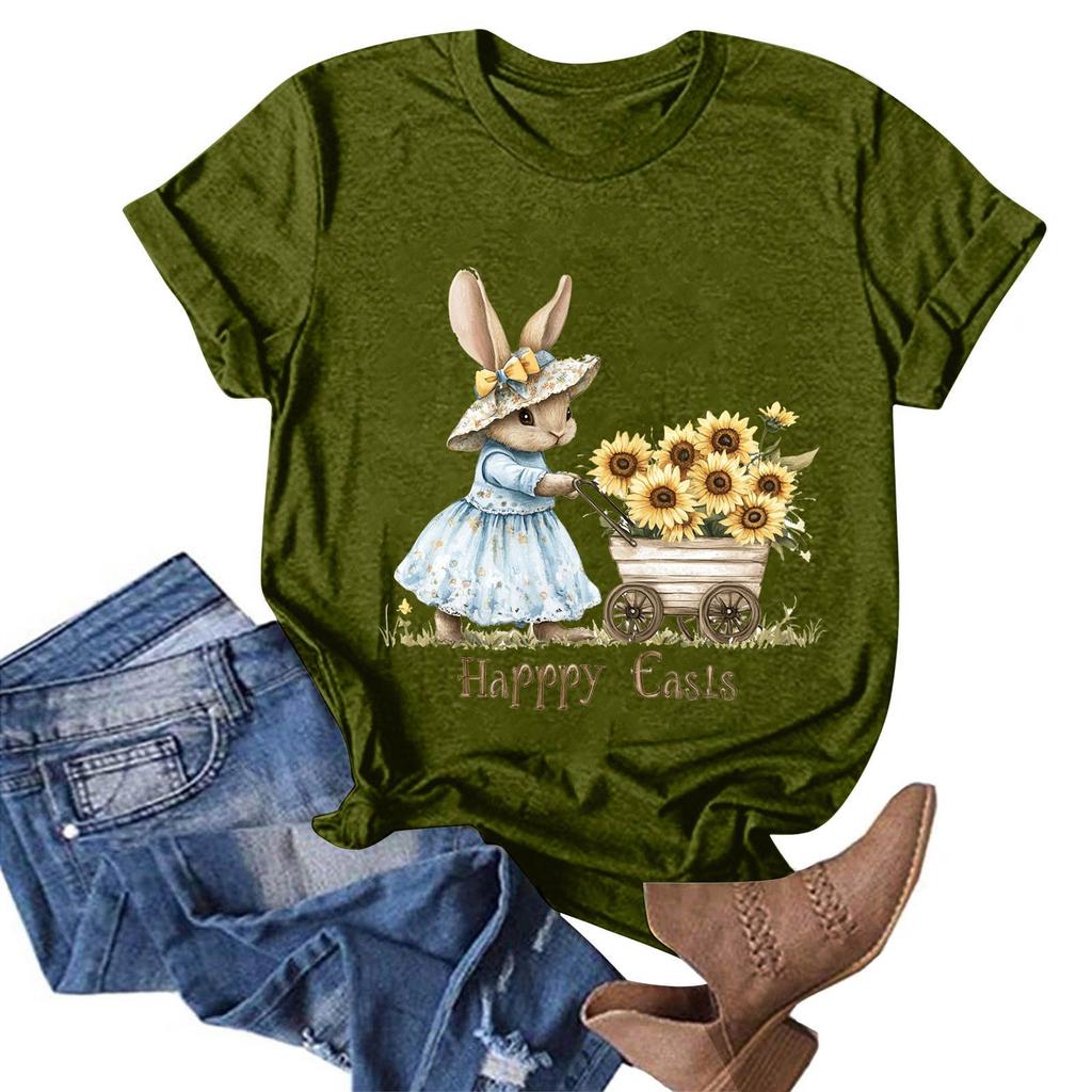 Женская модная повседневная футболка с круглым вырезом и принтом, пуловер с короткими рукавами, топ