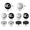 BJYL6 Interior Stickers 56/60MM 4Pcs Car Wheel Center Hub Caps Logo Cover Emblem Stickers For Lexus GC UX NX LX RX GX CT200h F Sport E