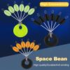 High Concentricity Black Rubber Float Line Stopper Luminous Space Beans Fishing Accessories
