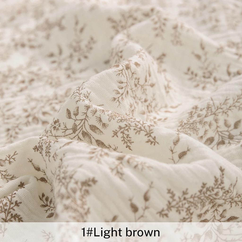 135x50 см/500 см Чистый хлопок с принтом, двухслойная креповая ткань, для изготовления мягкой пижамы, одежды, одеяла, ткань для DIY одежды