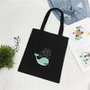 Cartoon Canvas Bag Women's Shoulder New Student Literary Printed Cloth Bag Handbag Simple Large-capacity Shopping Bag