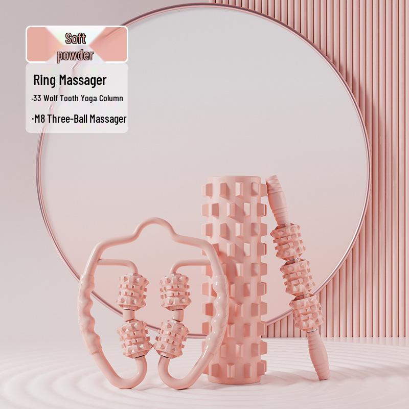 SanFan Yoga Foam Roller Set: Muscle Relaxation, Slim Calves, Wolf Tooth & Fascia Ball Massage Rollers.