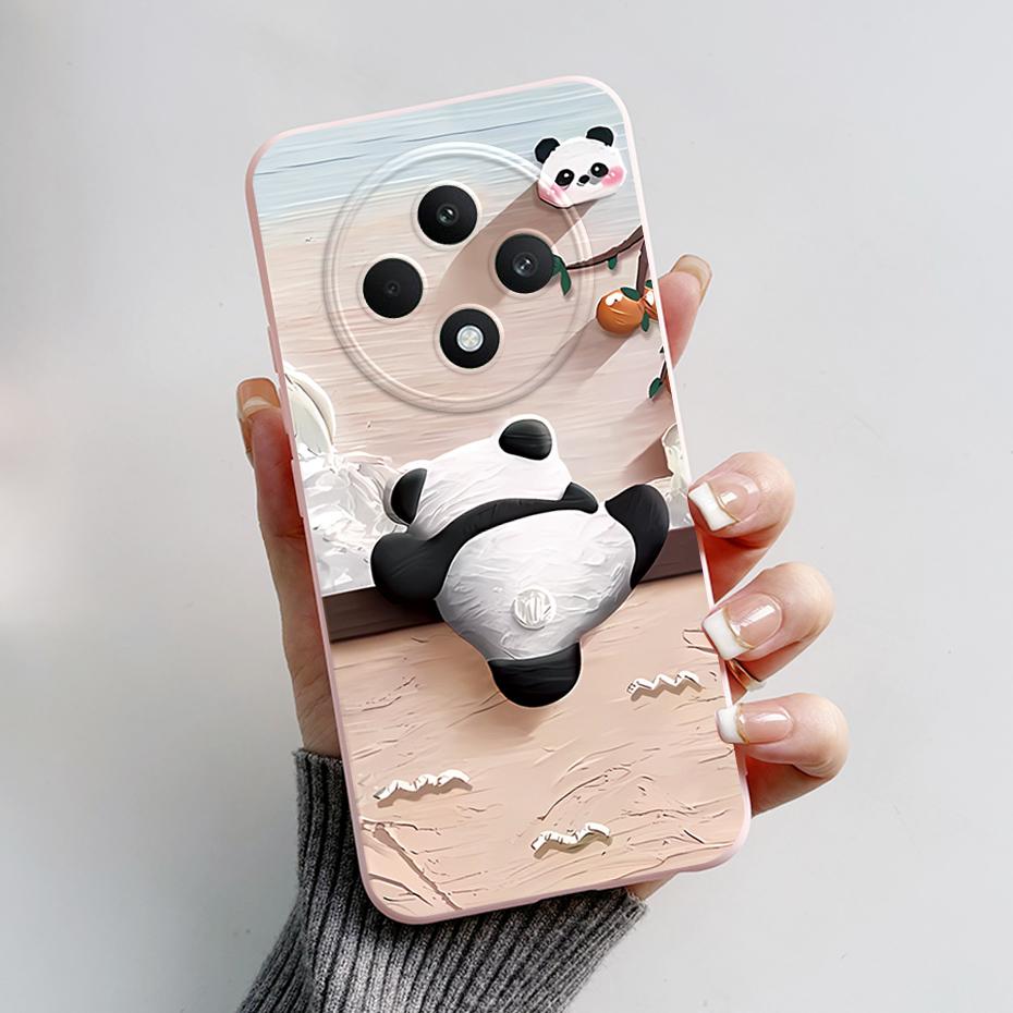 Чехол для Oppo Reno12 F CPH2637 Милый Кролик Панда Ударопрочный Силиконовый ТПУ Задняя Крышка для Oppo Reno 12F Reno12F 5G 2024 Мягкий Чехол