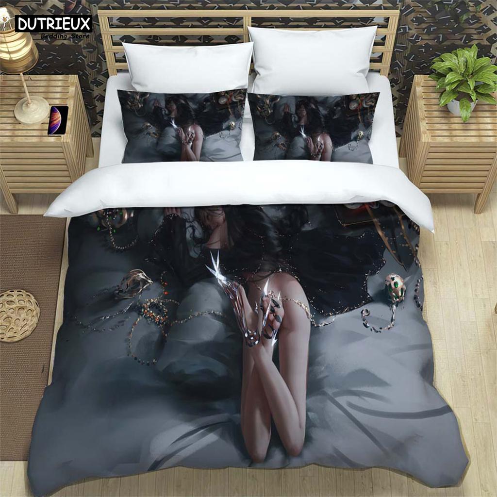 Sexy And Enchanting Beauty Printed Bedding Soft And Comfortable Fashion Gift For Friends Customizable Comforter Bedding Sets