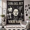 Wall Hanging Tapestry With Custom Name & Text, Lana Del Rey Decorative Tapestry For Bedroom