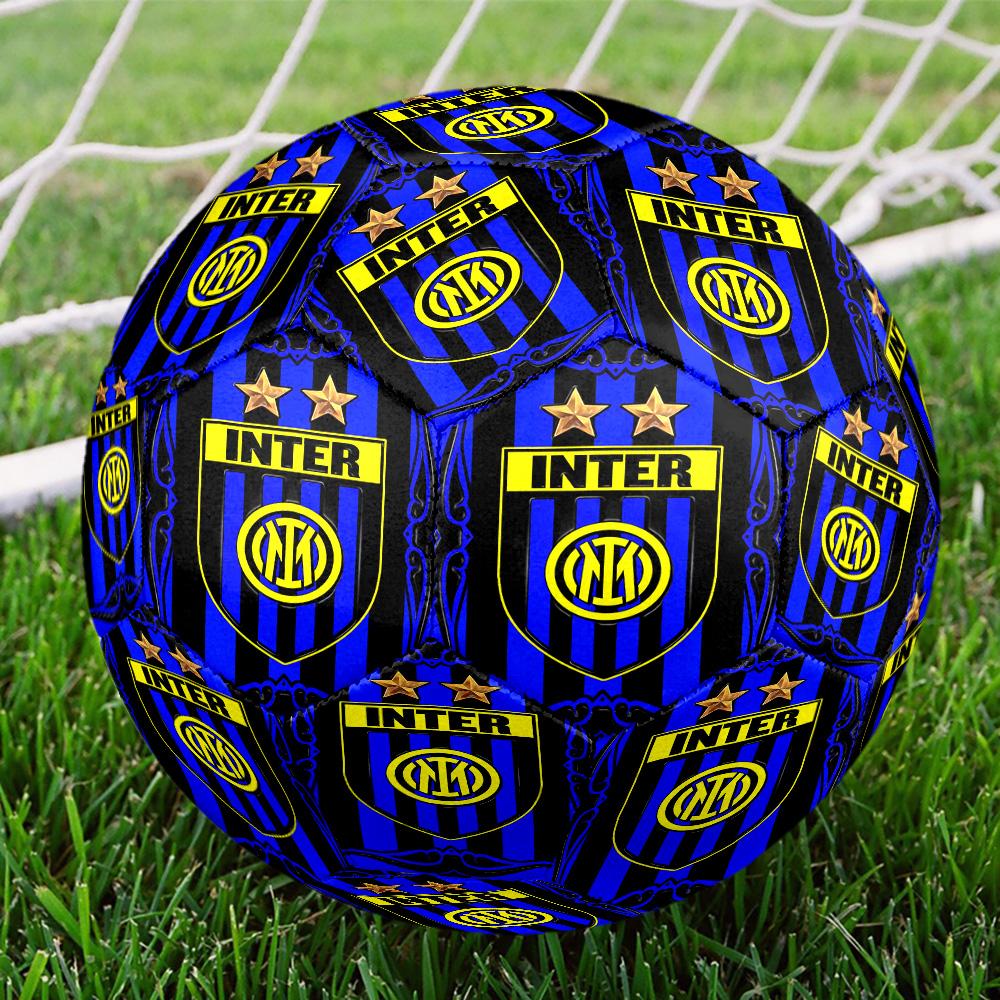 Mi-lan FC Emblem Printed Size 5 Soccer Balls, High-Quality, Anti-Slip, Protective Football, A Unique Gift , Birthdays, Christmas Gifts