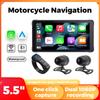 Carplay Motorcycle 5.5inch LCD Display IP67 Waterproof Gps Navigation Motorcycle Carplay Wirelss Android Auto Moto Dual CAM