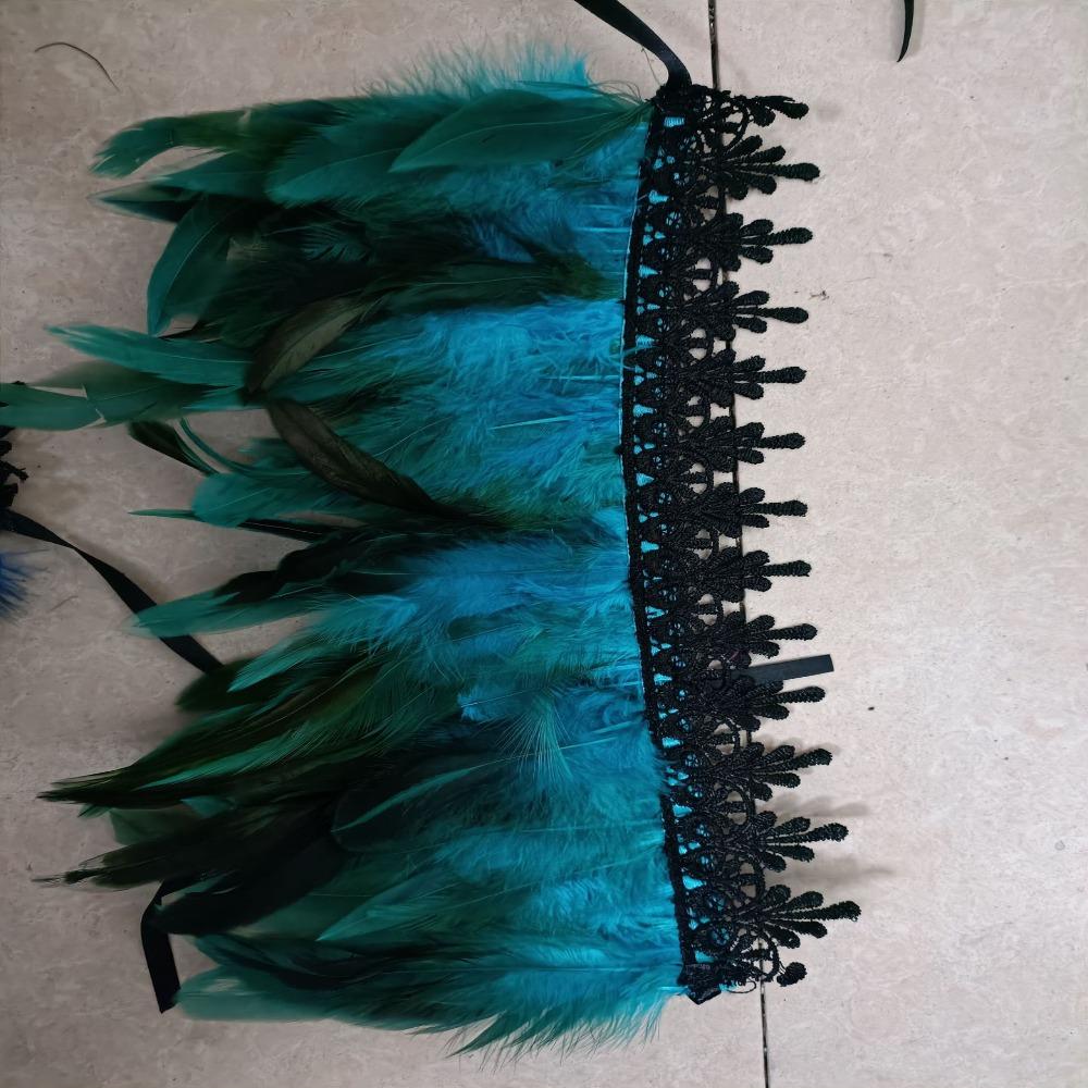 Cosplay Women Sexy Natural Feather Feather Choker Lace Fake Collar Punk Cape Shawl