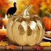 Indoor Modern Pumpkin Fall Decor Shiny Vivid Color Holiday Party Elegant Tabletop Decoration Resin Artificial Pumpkin