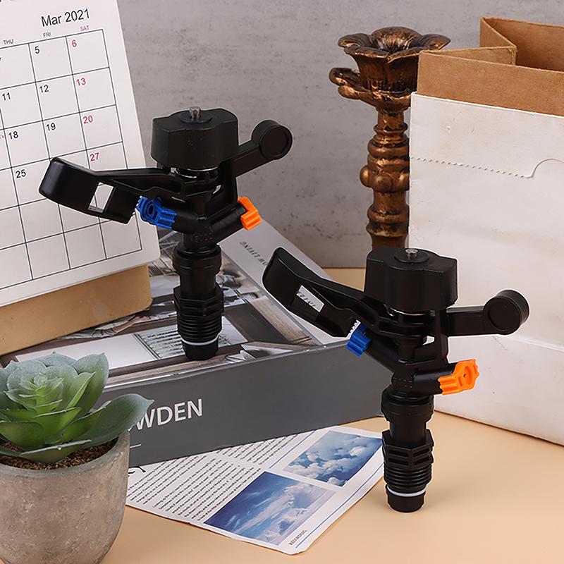 Вращающийся дождеватель для полива газона с автоматическим вращением на 360 градусов, распылительная головка с двумя отверстиями, насадка для полива сада и двора