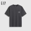 Gap Унисекс свободная короткая футболка с принтом логотипа и карманом