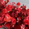 UFlower 200 см Искусственные Красные Цветы Гортензии Гирлянда-Дорожка для Свадебного Заднего Фона Столешницы Декор Вечеринки Декорации Мероприятий
