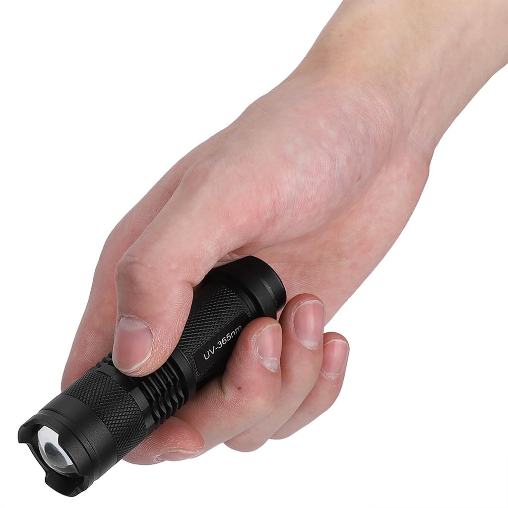 Portable Waterproof Ultraviolet Flashlight Electric Torch Fluorescent Detection Light 365NM