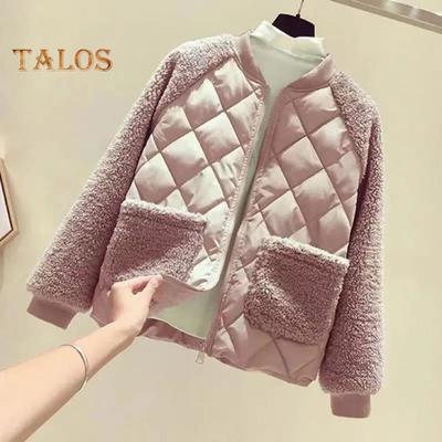 Женское зимнее пальто с двойными карманами, флисовая лоскутная подкладка, толстый круглый вырез, длинные рукава, застежка-молния, теплая верхняя одежда для отдыха на открытом воздухе