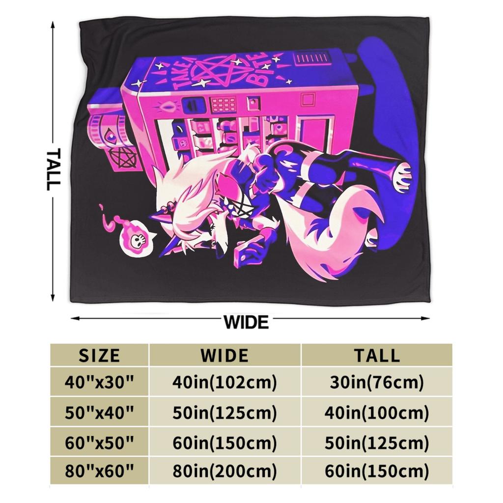 Helluva Boss Loona Flannel Blankets Warm Throw Blanket for Living Room Airplane Travel Graphic Bedspread Sofa Bed Cover