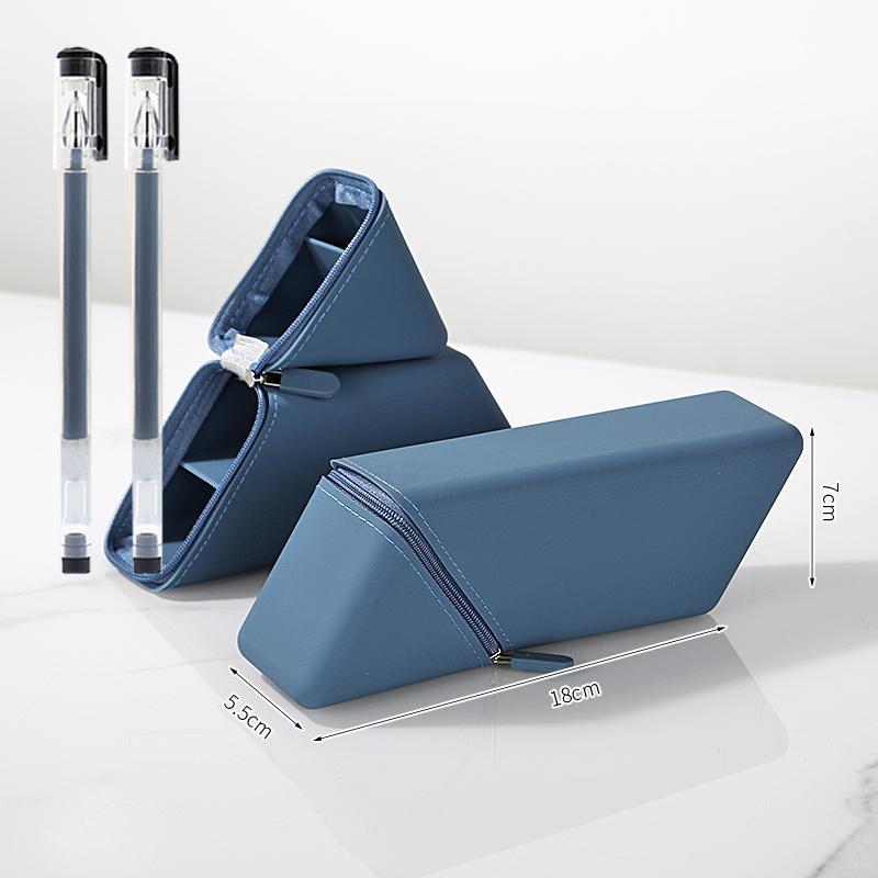 Creative Silicone Pencil Case Large Capacity Simple Design Dual-Purpose Pen Holder for Desk, Study & Office, Portable Gift