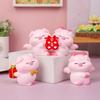 Resin Couple Piggy Ornament Cartoon Miniatures Figurine Desktop Ornament Animal Sculpture  Gift