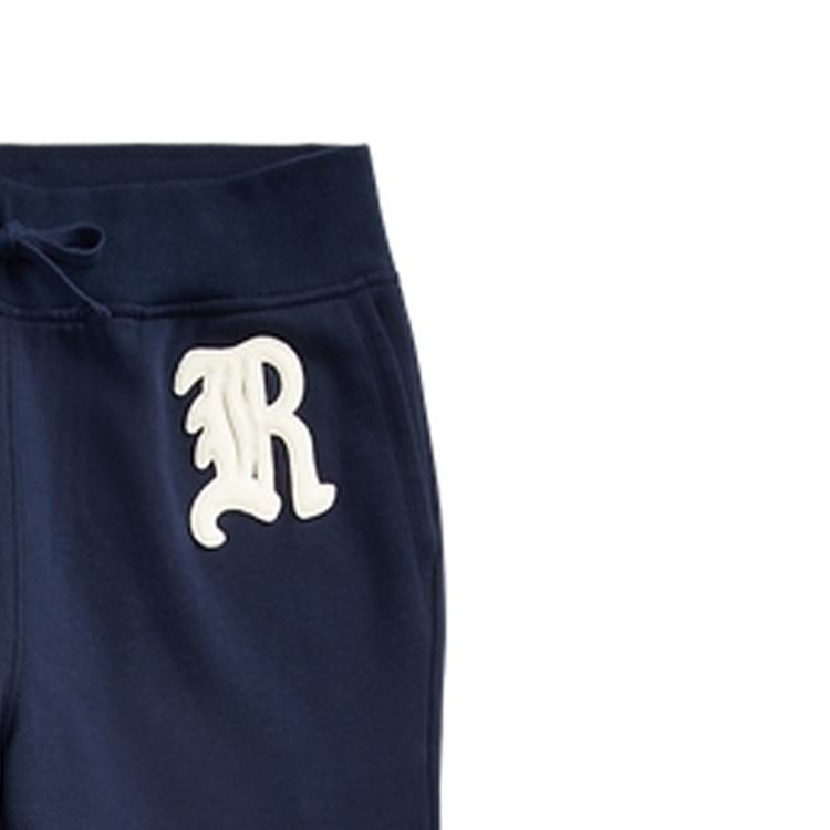 Polo Ralph Lauren Осень/Зима 23 Трикотажные спортивные штаны с принтом-буквами и кулиской Мужские брюки Темно-синий MNPOPNT1BQ20367-410