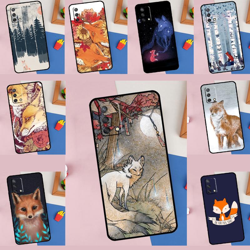 Cartoon Animal Fox Case For Oppo A80 A60 A40 A94 A54 A98 A78 A18 A38 A58 A16 A76 A96 A17 A77 A74 A57S A15 Cover
