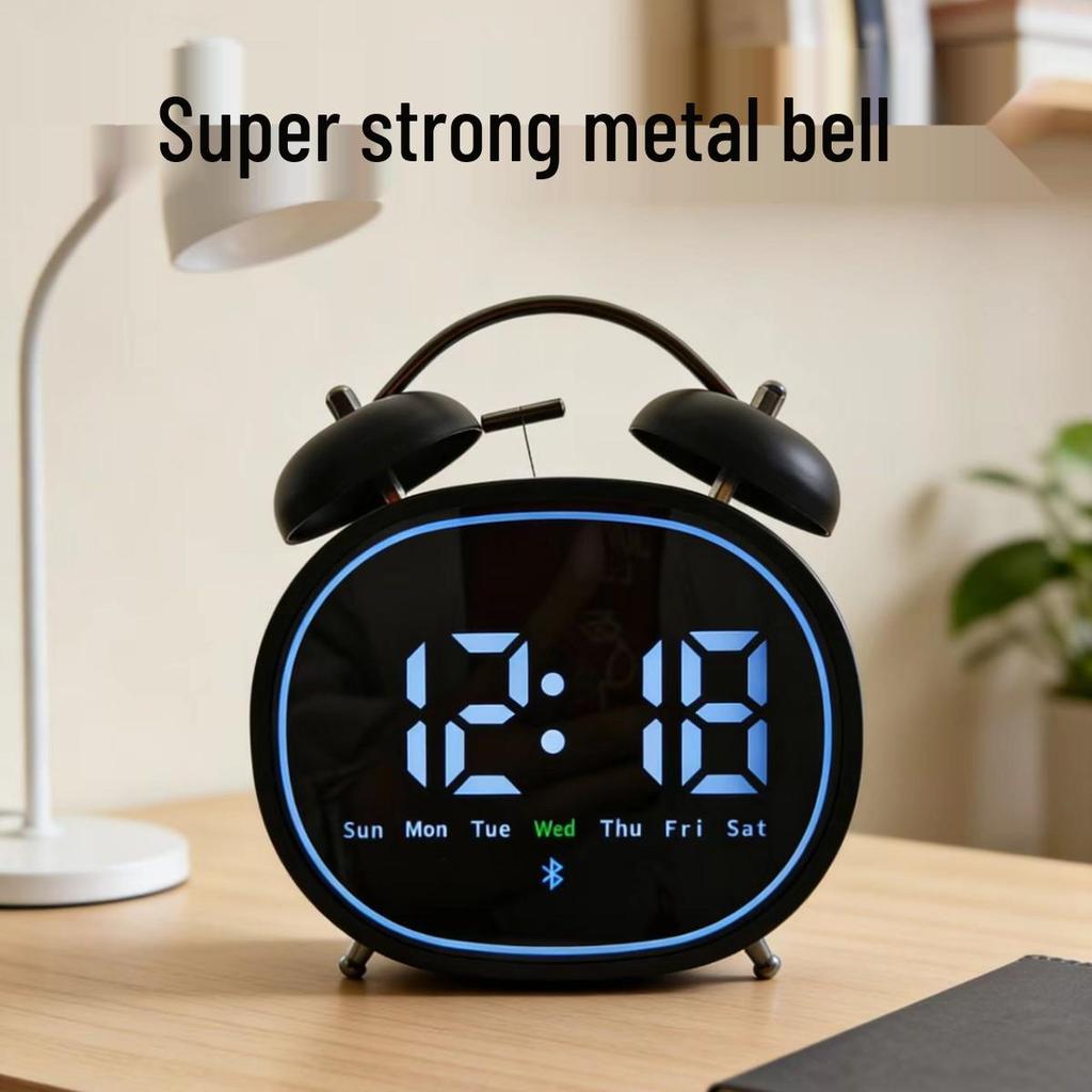 Super Loud LED Alarm Clock for Students - Powerful Wake-up with Mechanical Bell