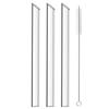 12mm High Borosilicate Glass Straw 4Pcs Reusable Eco Friendly Drinking Straws Set Bubble Tea Smoothies Bar Accessories