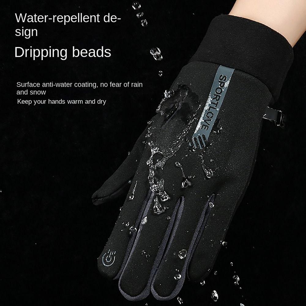 Cold Resistance Winter Gloves Thicken Ski Gloves Touch Screen Gloves  For Outdoor Sport Running