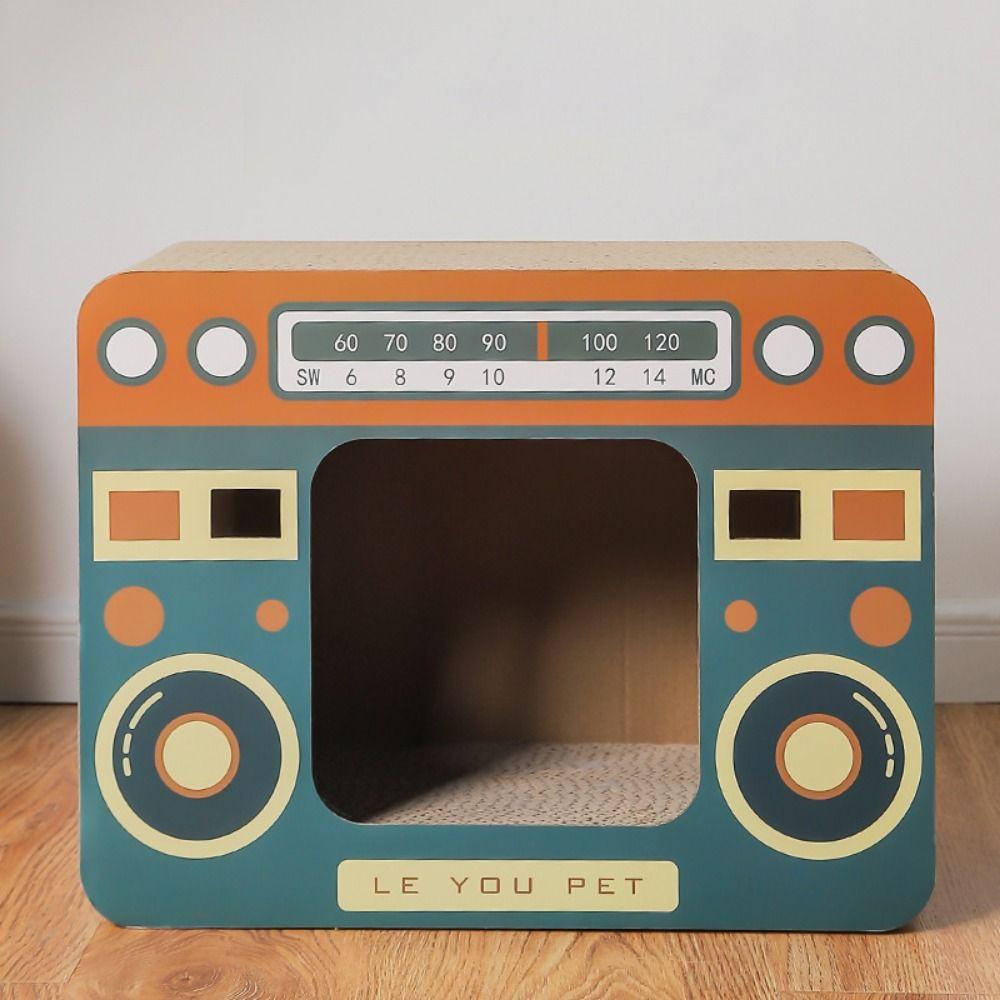 Гофрированная бумажная когтеточка для кошек, мультяшная кошачья коробка, кошачья игрушка из гофрированной бумаги Self Happy