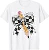 Back to School Hello Fifth Grade Teacher Coquette Pencil Bow T-Shirt