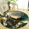 1pc Genshin Impact Alhaitham1 Design Printed Area Round Carpet for Bedroom Living Room Home Decor Rugs Mat Non Slip Mat Rug for Bedside