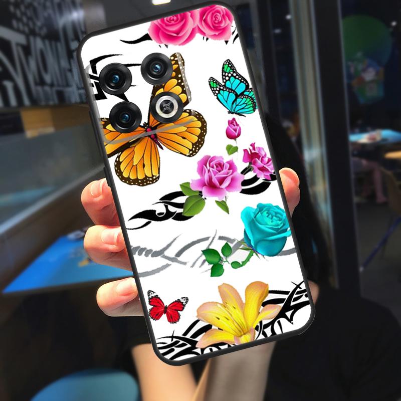 Чехол Butterfly Flower для OnePlus 10T 8T 9RT 12 13 13R 11 9 10 Pro OnePlus Nord 4 CE 2 3 Lite N20 N30