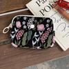 Cute Ethnic Style Coin Purse Flower Small Cosmetic Bag Portable Embroidery Storage Bag Girls