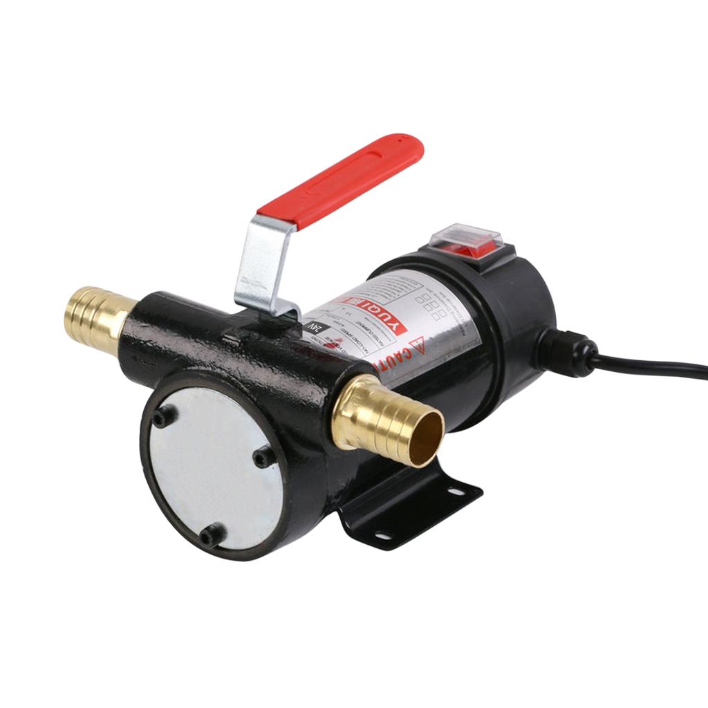 24V Pump Portable Electric Fuel Transfer Pump 45 LCelsiusmin for Vehicles Red