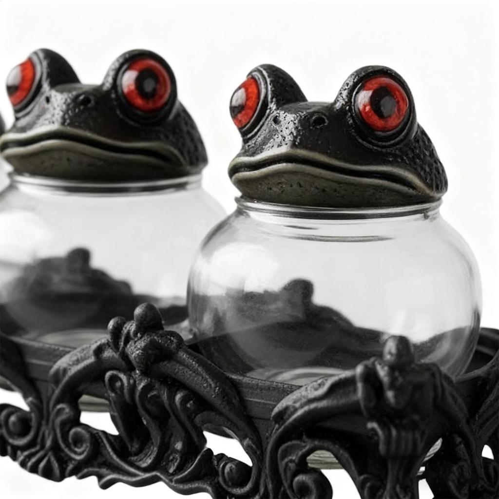 Банки для специй Дизайн лягушки Соль Перец Организация Контейнер Аптекарская банка с крышками для кладовой шкафа столешницы для еды приготовления пищи